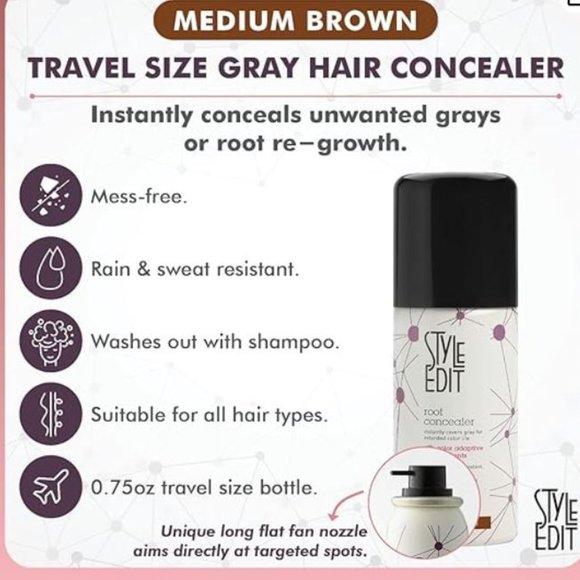 Style Edit Root Concealer - Medium Brown - Picture 2 of 3